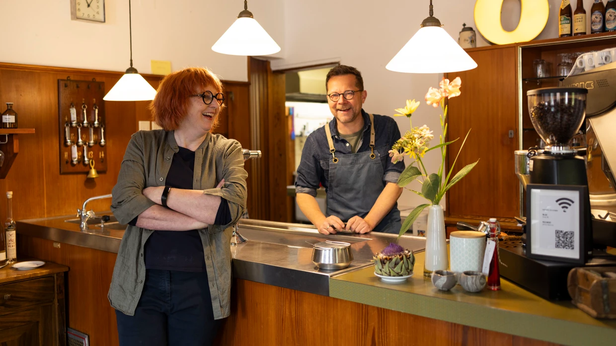 Katharina Hecht und Jörn Kabisch betreiben das Gasthaus zum Schwan in Castell.
