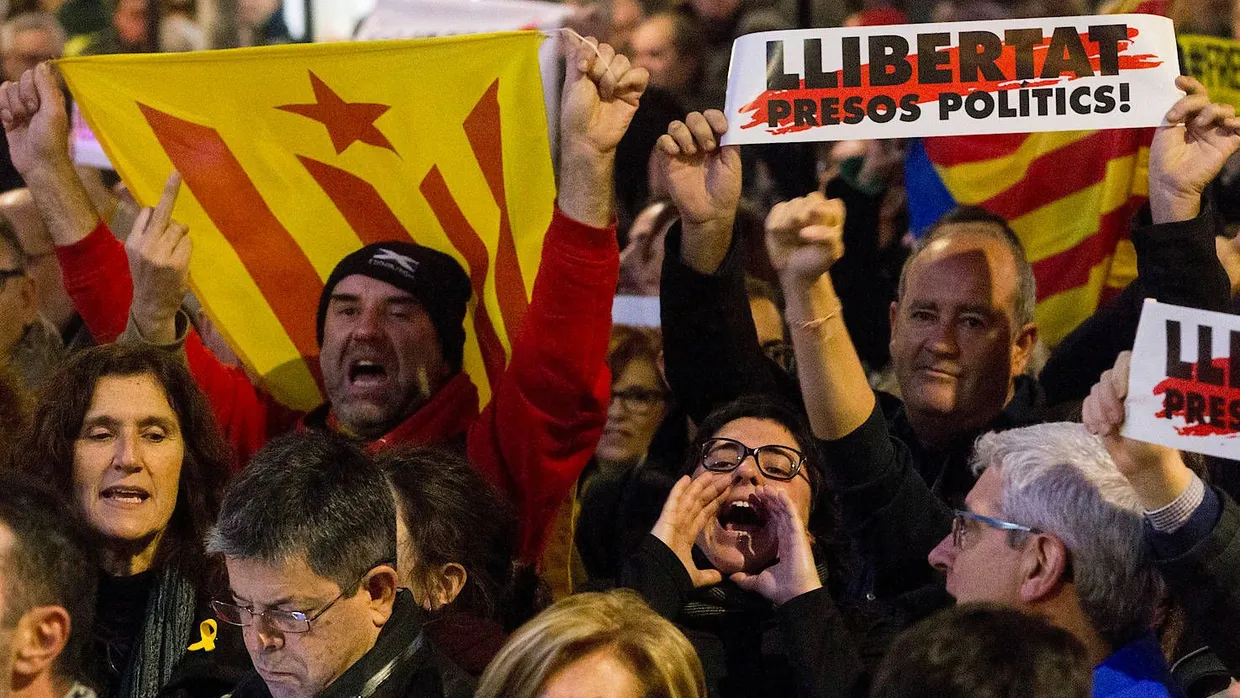 Pro-katalanische Demonstranten am 21. Dezember bei Protesten in Barcelona