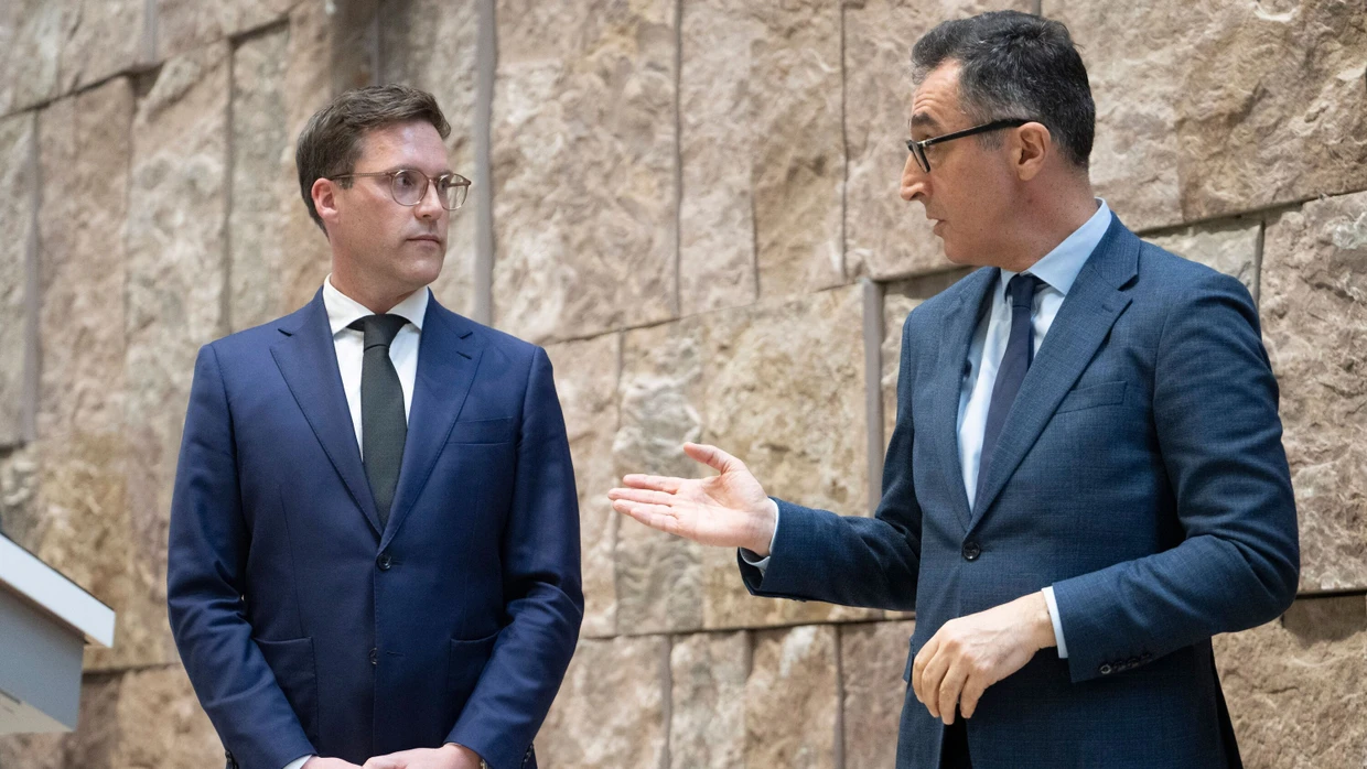 Bündnis der Mitte? Cem Özdemir (r.) in Stuttgart mit Manuel Hagel