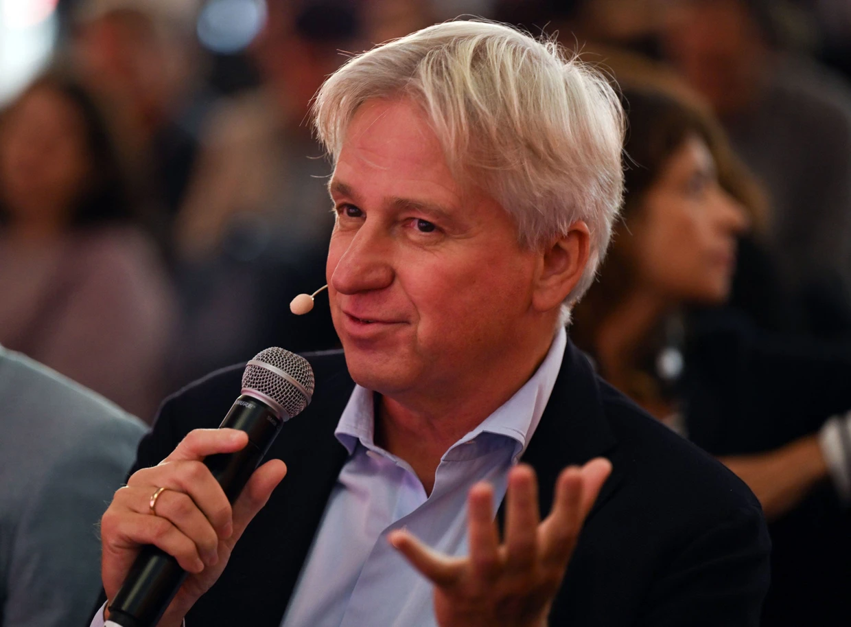 Juergen Boos bei der Frankfurter Buchmesse 2025, die seine vorletzte gewesen sein wird