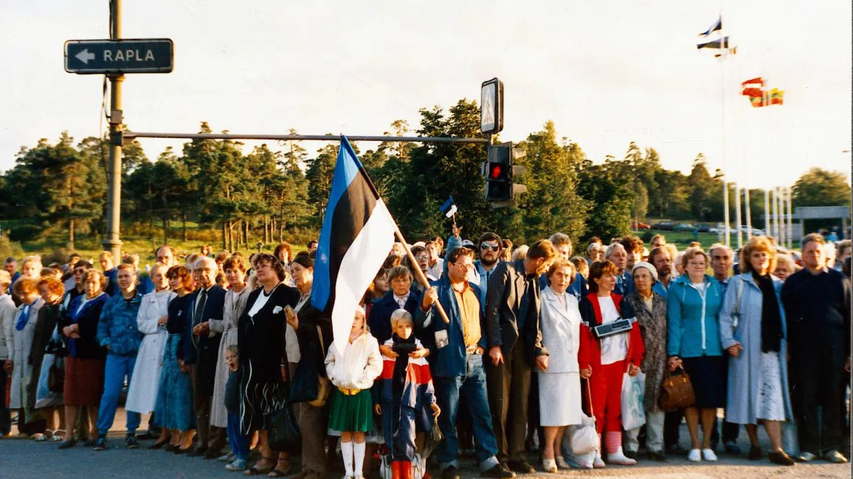 Millionen Hand in Hand: Demonstranten am 23. August 1989 in Tallinn