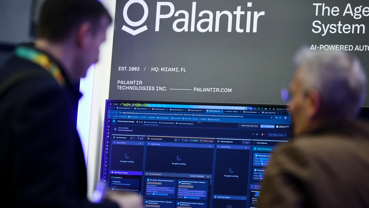 Großes Interesse. Stand von Palantir auf der Hannover Messe