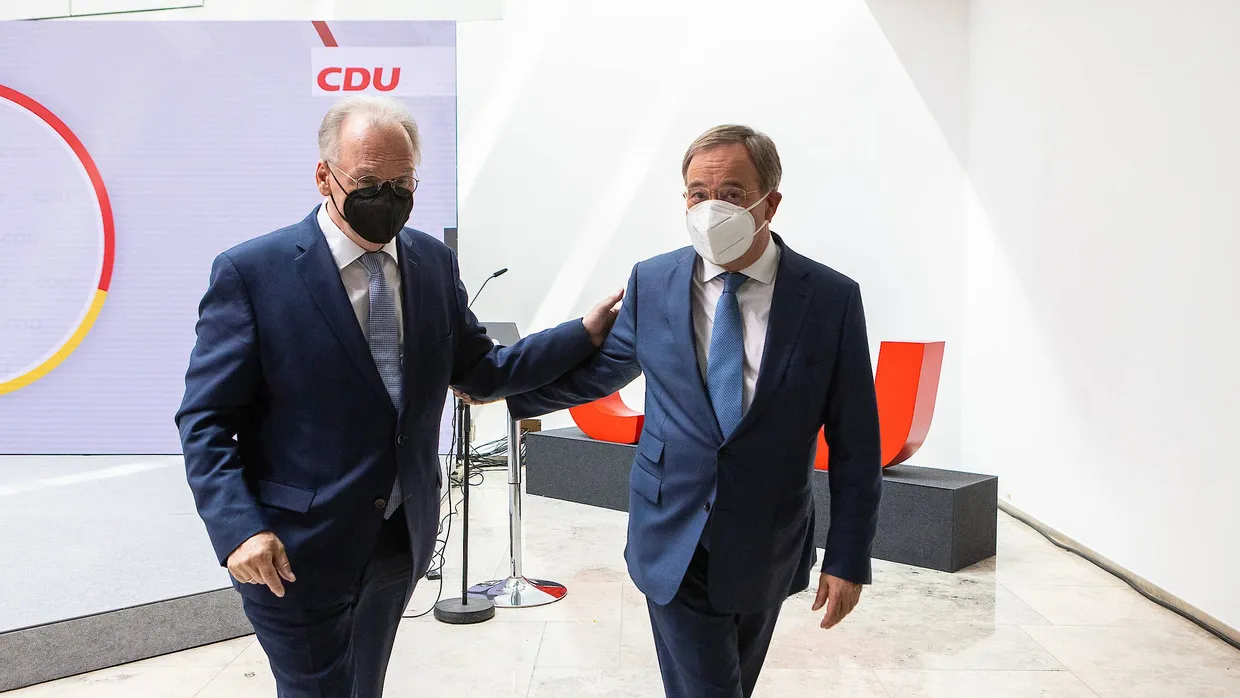 Haseloff und Laschet am Montag in Berlin