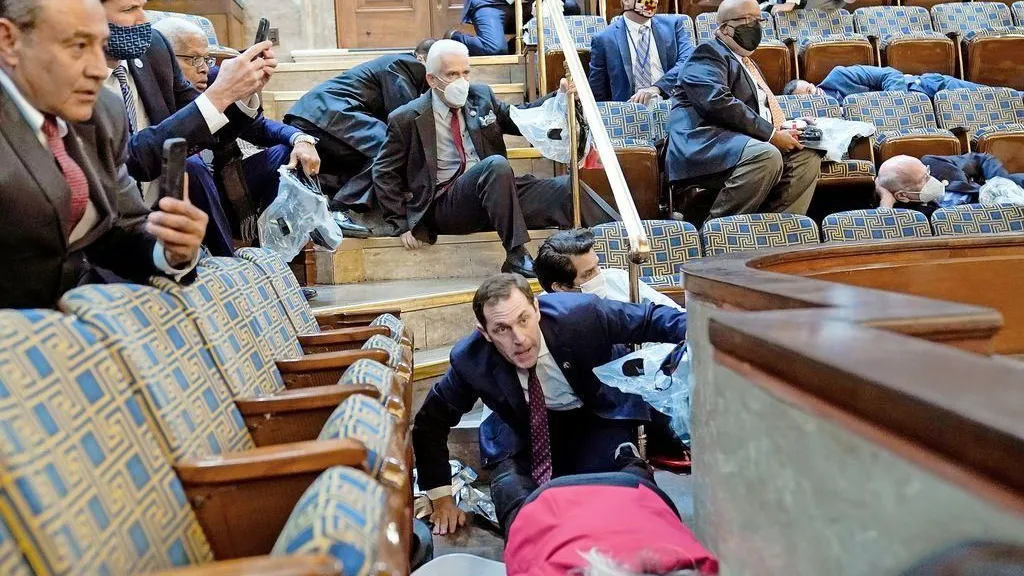 Wenn der Mob vor der Tür steht: Szene von der Tribüne des Repräsentantenhauses am 6. Januar 2021
