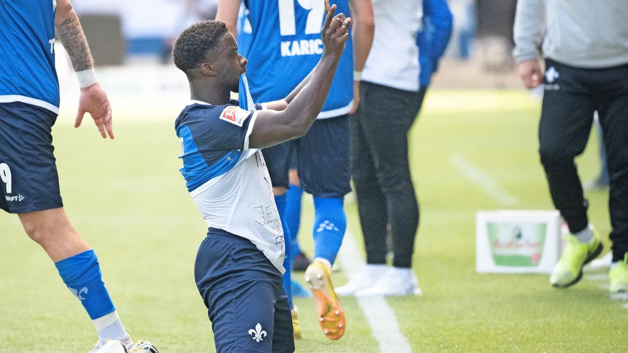 Gefeierter Matchwinner in Darmstadt: Braydon Manu