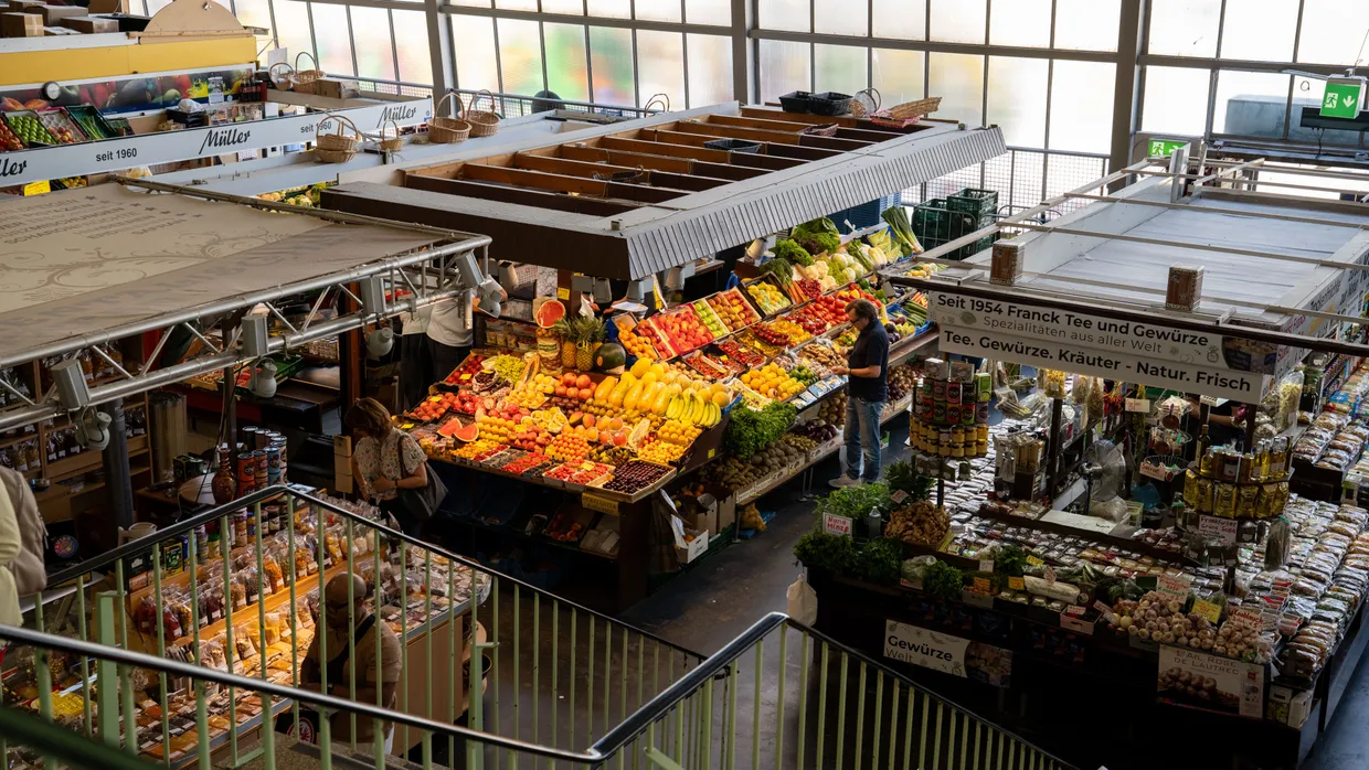 Bei den Frankfurtern beliebt: die Kleinmarkthalle in der Innenstadt