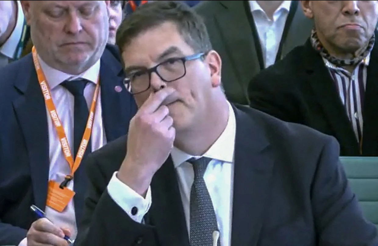 Olly Robbins am Dienstag im Unterhaus auf einem Standbild der vom Parlaments-TV übertragenen Anhörung