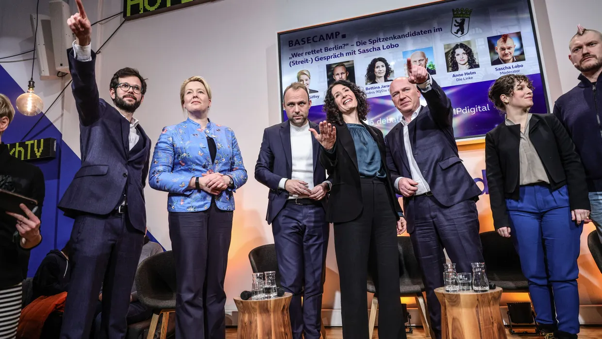 Die Spitzenkandidaten Giffey (SPD), Czaja (FDP), Jarasch (Grüne) und Wegner (CDU)