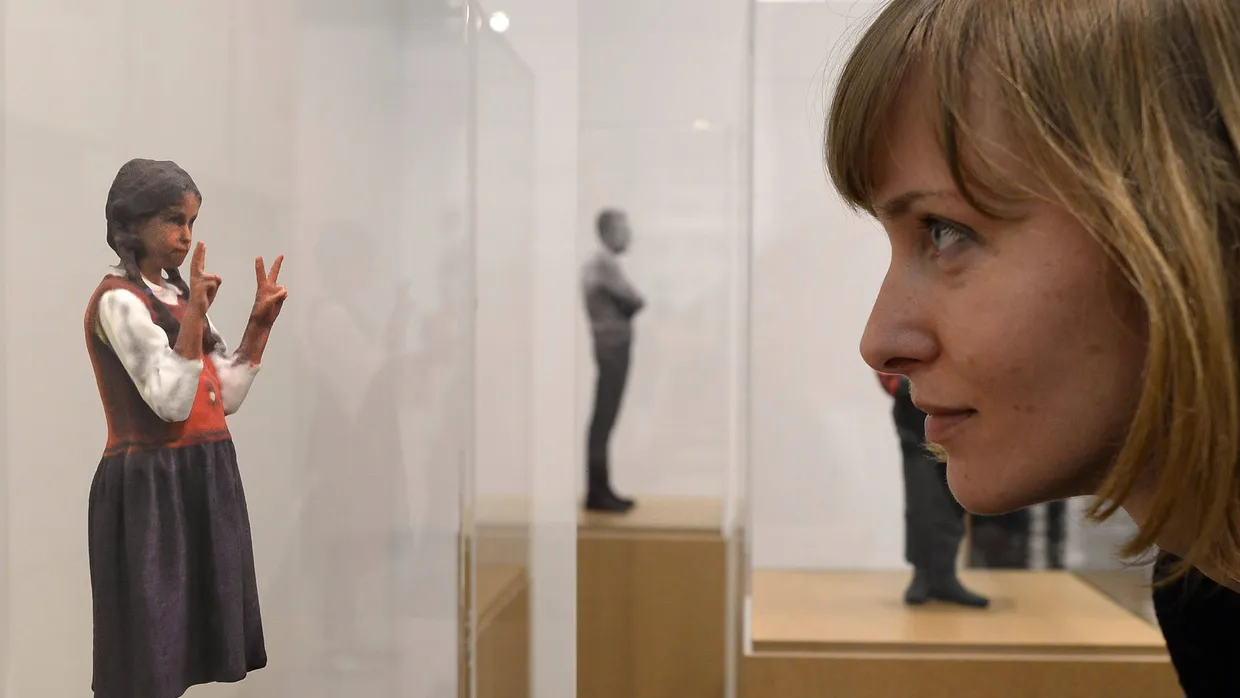 Die Skulpturen der deutschen Künstlerin Karin Sander aus dem 3D-Drucker ziehen auf der Armory Show in New York die Blicke auf sich.
