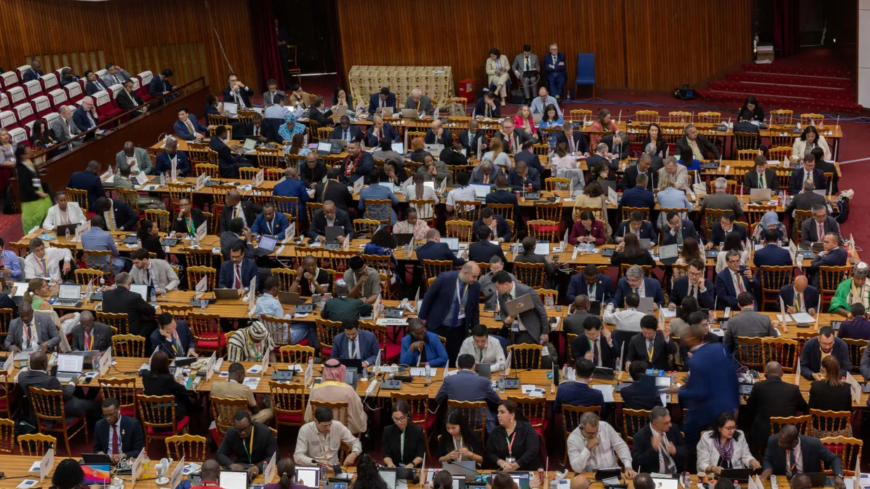 Debatten über die Zukunft des Welthandels Delegierte des WTO-Treffens in Kamerun