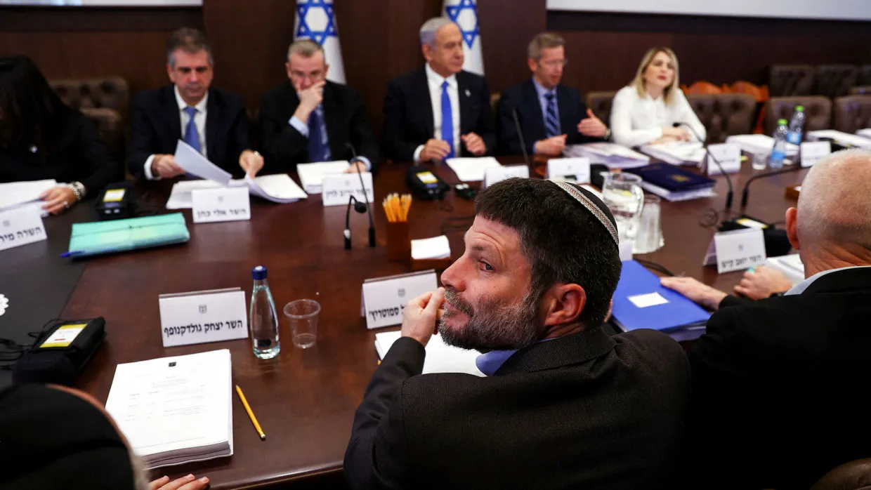 Belazel Smotrich im Kabinett von Benjamin Netanjahu