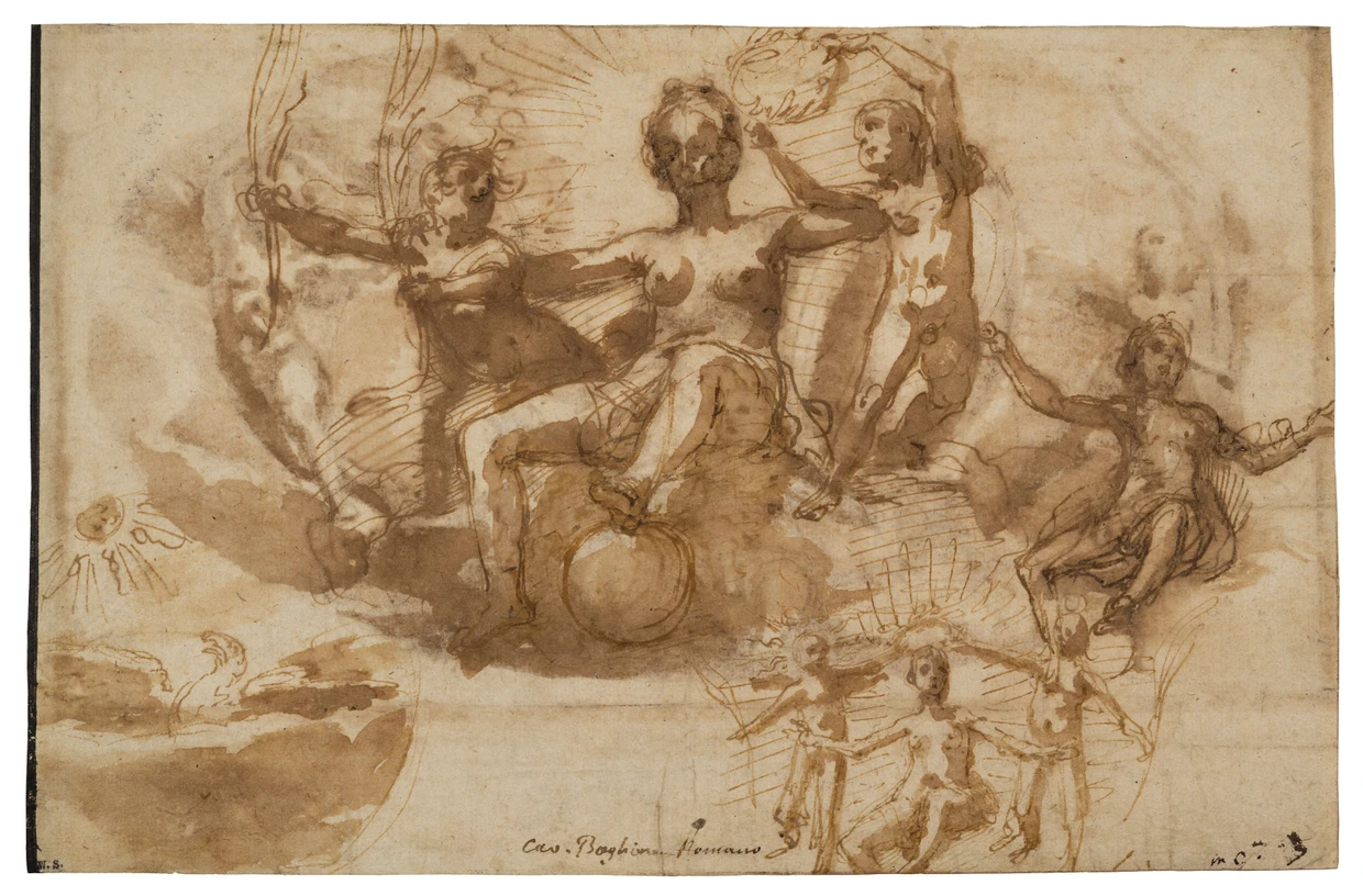 Lorbeerbekränzt: Federico Zuccaris „Allegorie des Künstlerruhms“ könnte die früheste Darstellung dieses Sujets überhaupt sein.