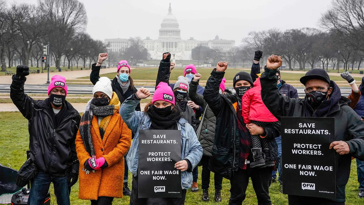 Außenpolitik muss auch auf sie Rücksicht nehmen: Demonstranten in Washington