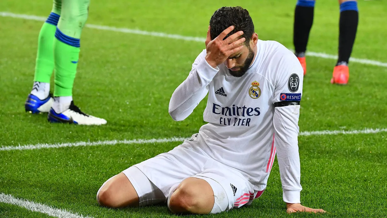 Der Ball will 86 Minuten einfach nicht ins Tor: Nacho Fernandez und Real Madrid beim Spiel gegen Atalanta Bergamo