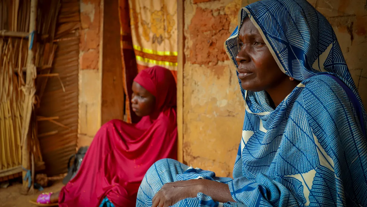 Vertriebene Frauen in Nyabi in Kamerun