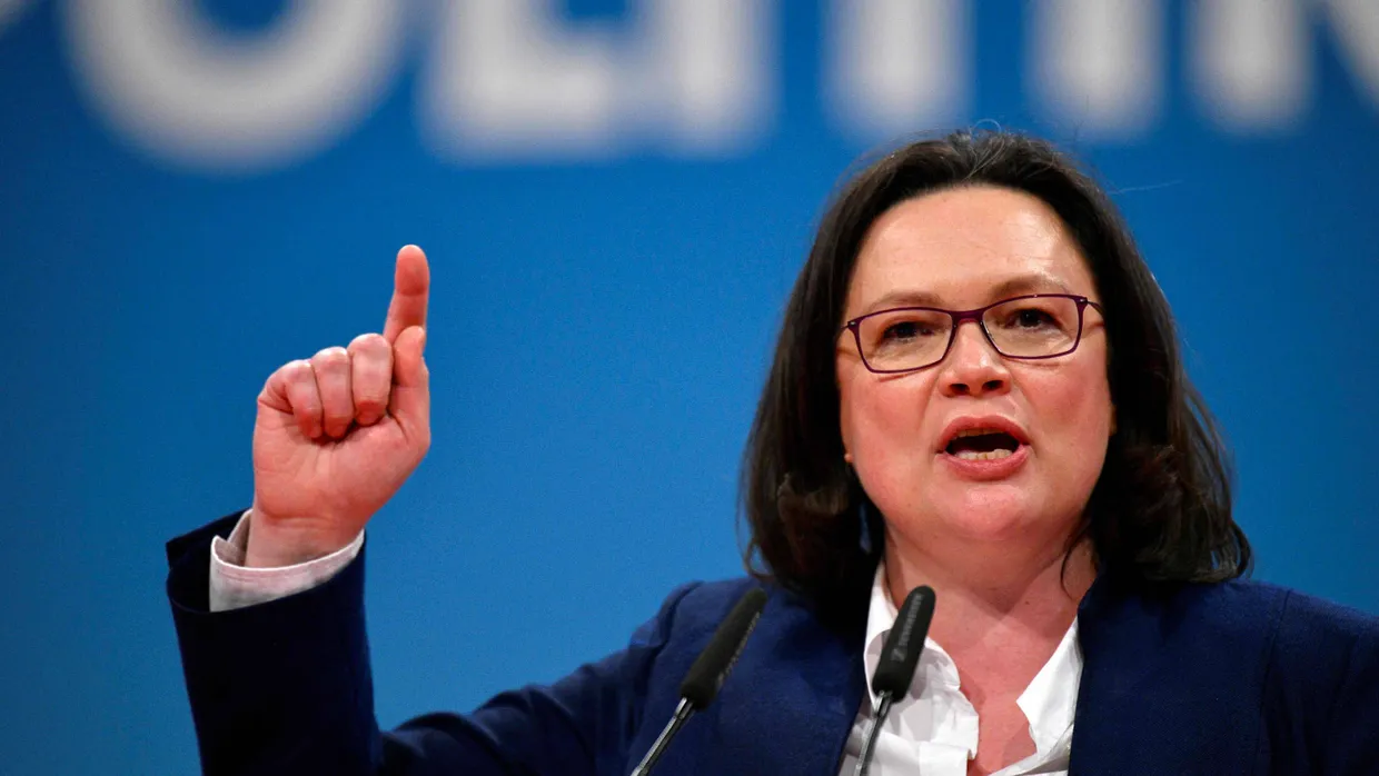 Schlimmeres verhindert: Andrea Nahles während ihrer Rede auf dem Sonderparteitag am 21. Januar in Bonn