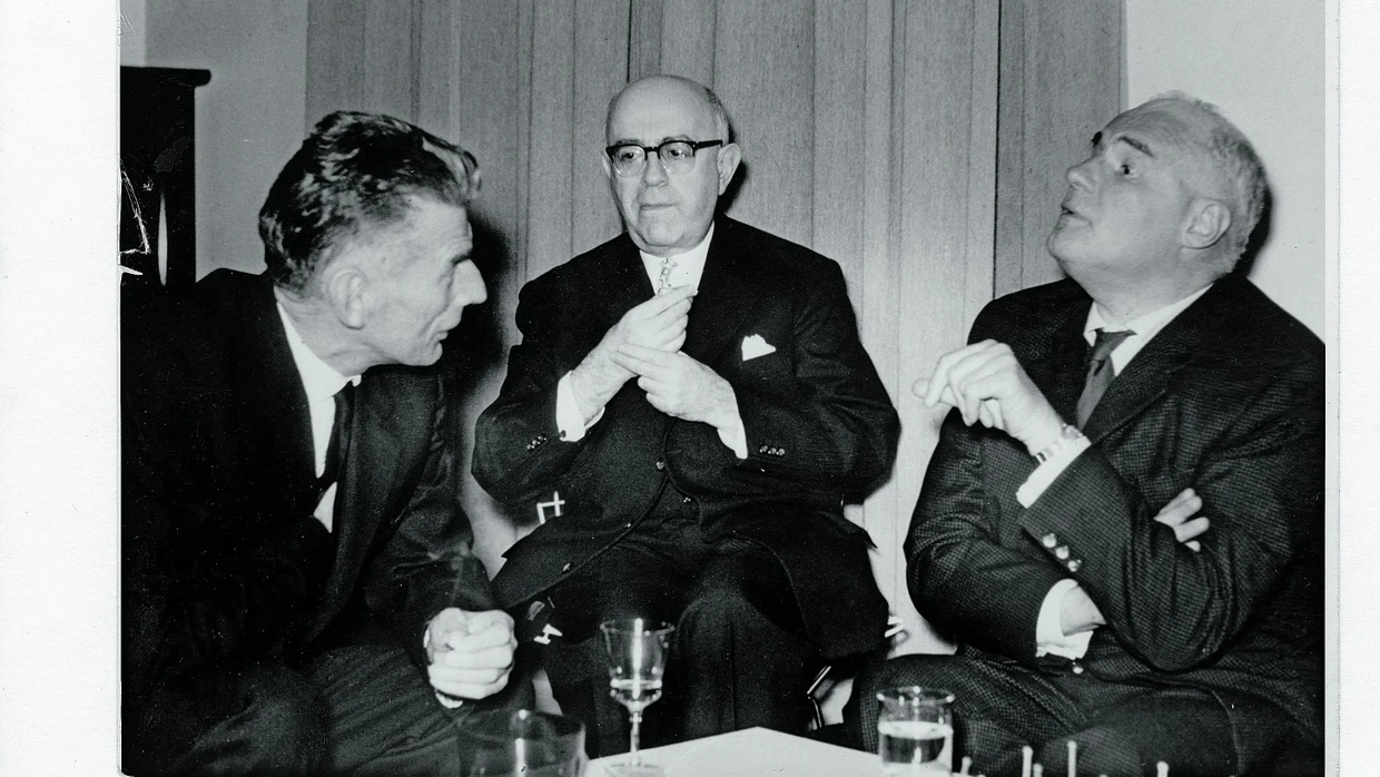 Encounter in Frankfurt: Theodor W. Adorno between Samuel Beckett and the editor of the FAZ Karl Korn on February 27, 1961