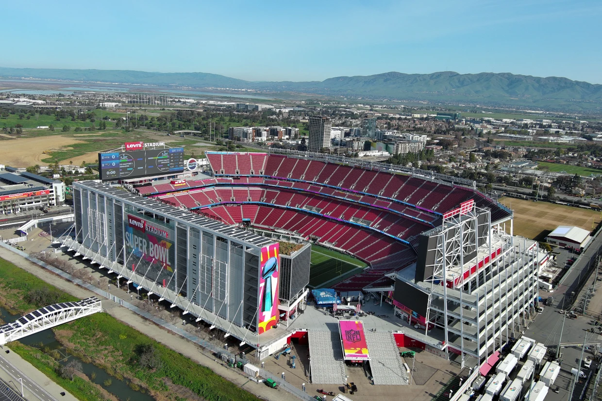 Levi's Stadium in Santa Clara, home of the San Francisco 49ers: this year the venue for Super Bowl LX