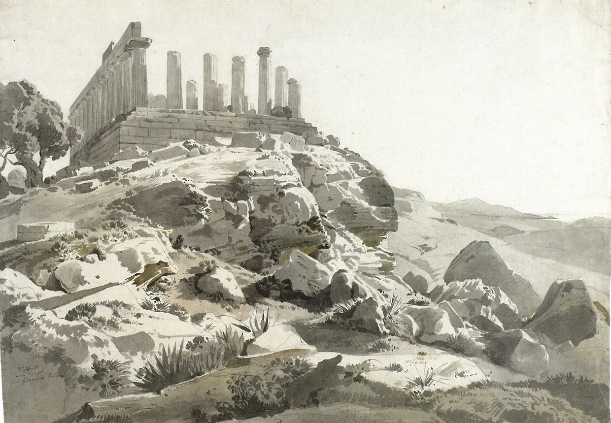  „Tempel der Juno Lacinia II in Agrigrent“, 1835    Stadtverwaltung Erfurt/Dirk Urban