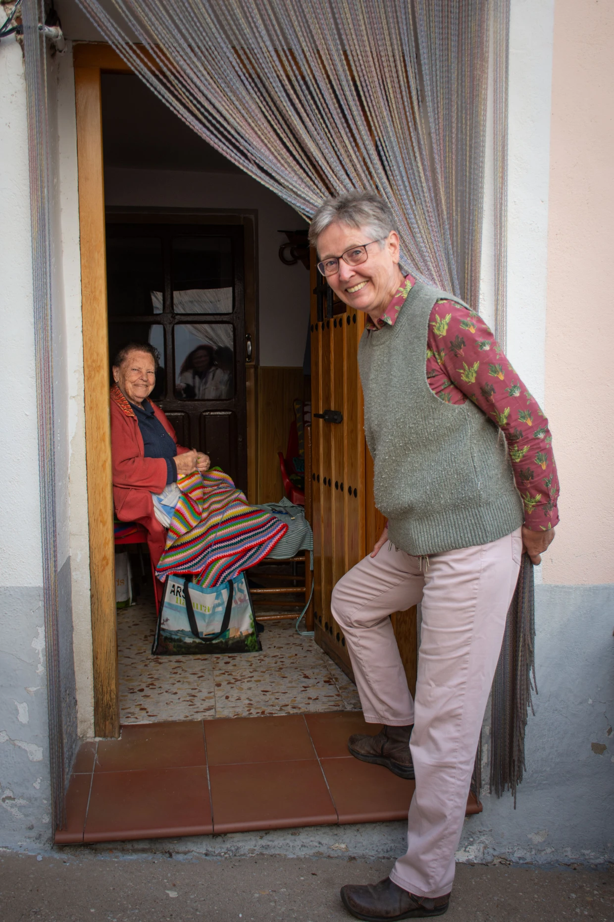 Christiana Scharfenberg with her neighbor Herminia