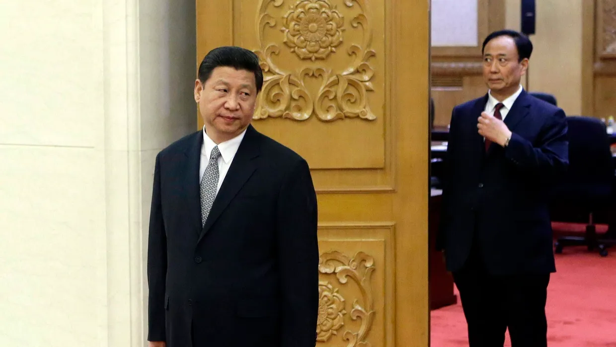 Chinas Präsident Xi Jinping erwartet Besuch in der Großen Halle des Volkes in Peking