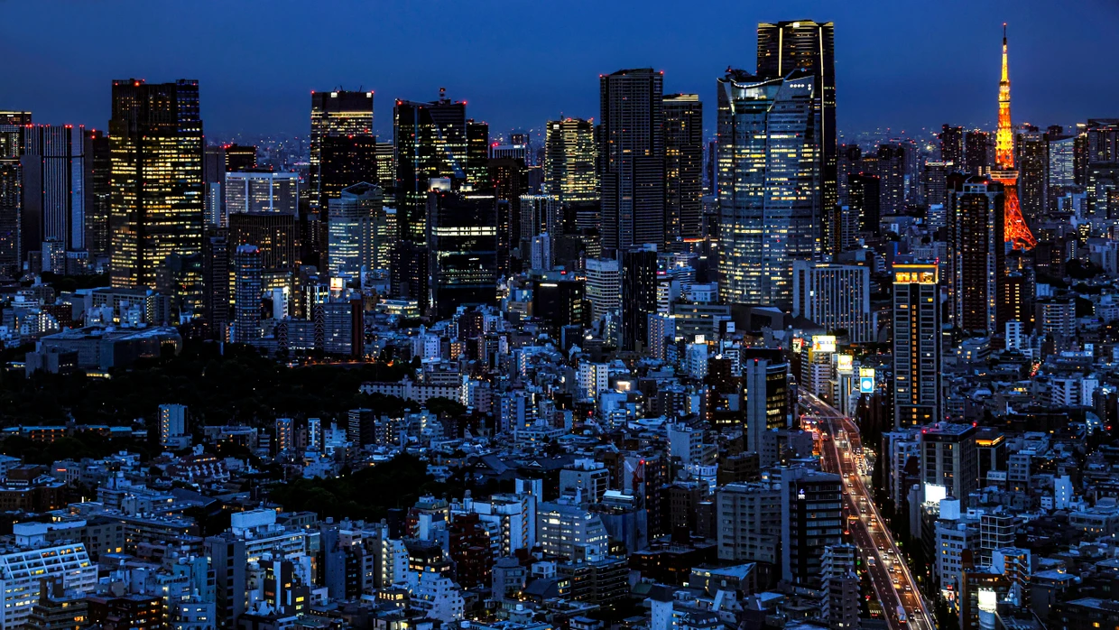View of Tokyo: Prices on Japan's stock exchanges are rising.
