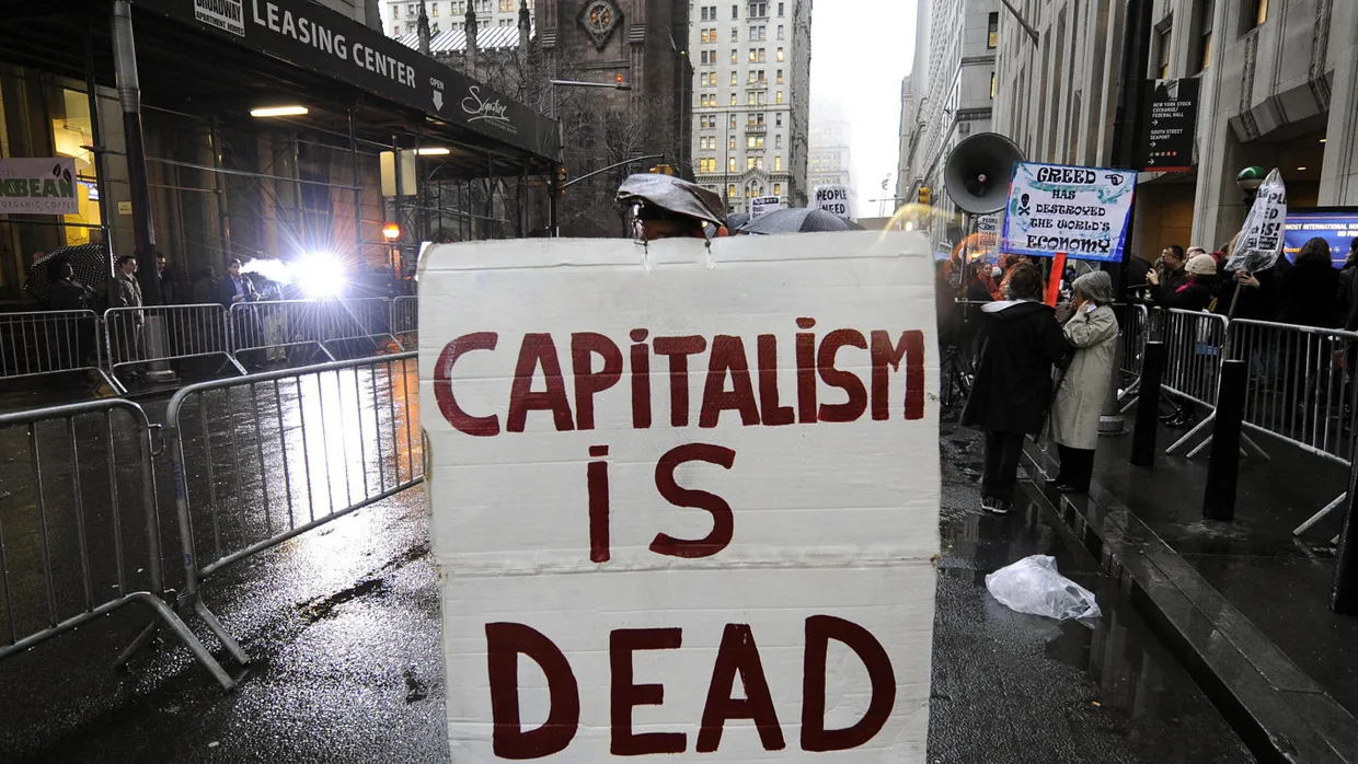 Kapitalismuskritiker in New York während der Finanzkrise 2009