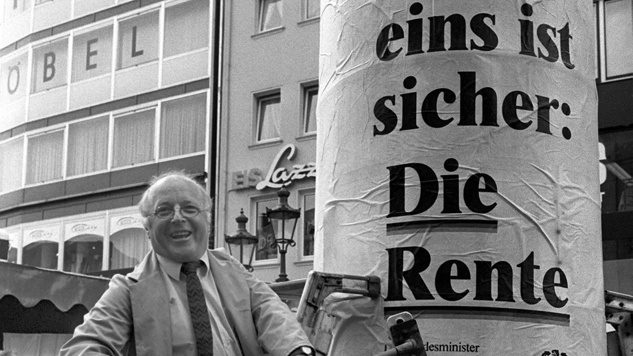 Versprach Sicherheit: CDU-Sozialminister Norbert Blüm im Wahlkampf 1986