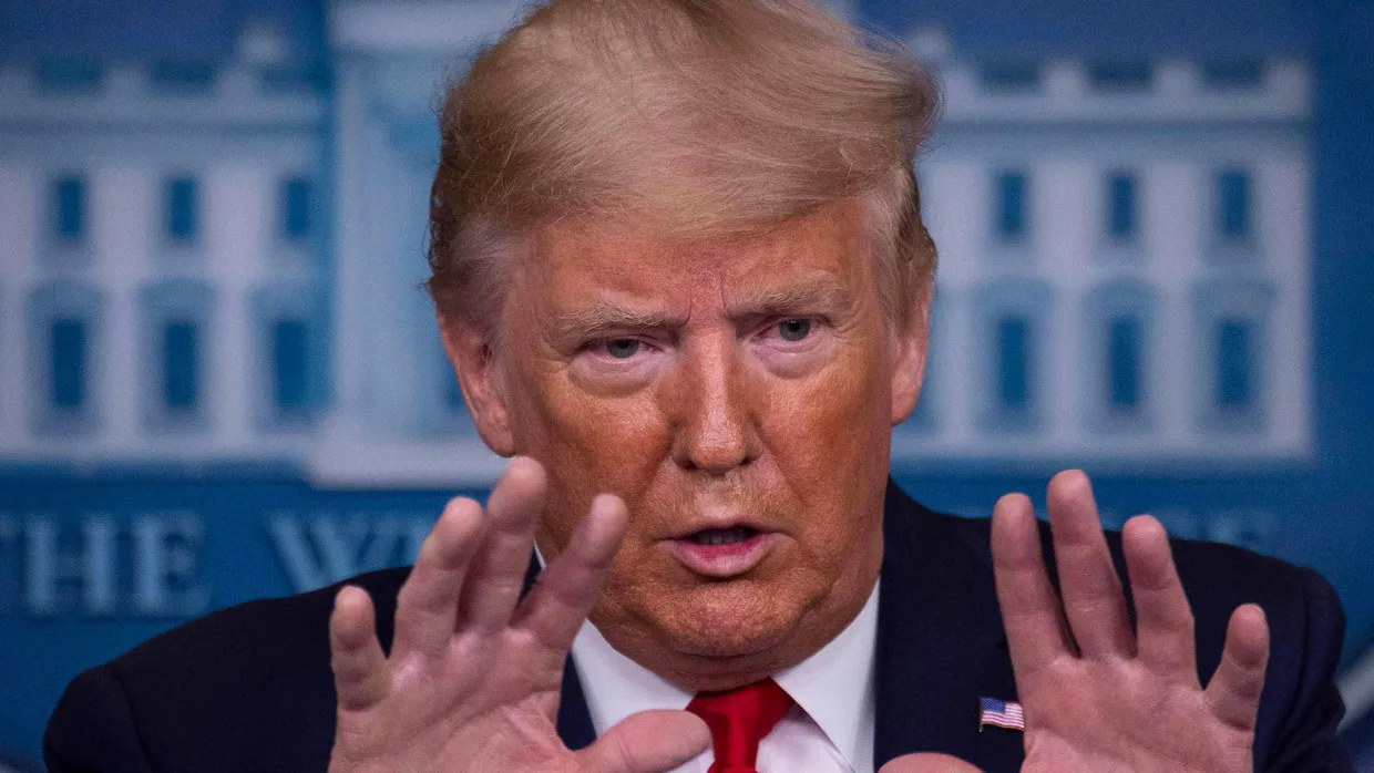 Täglich als oberster Virenbekämpfer: Donald Trump beim Pressebriefing im Weißen Haus