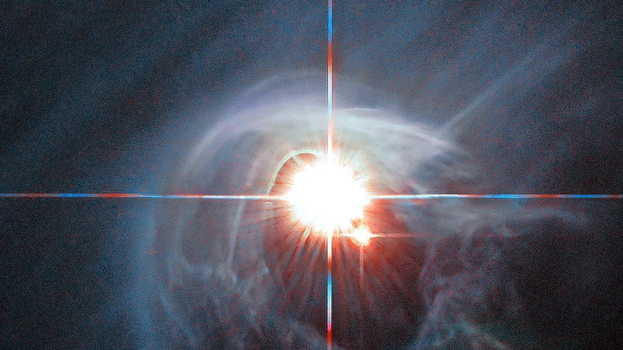 Zwei Sterne, aufgenommen vom Hubble-Teleskop