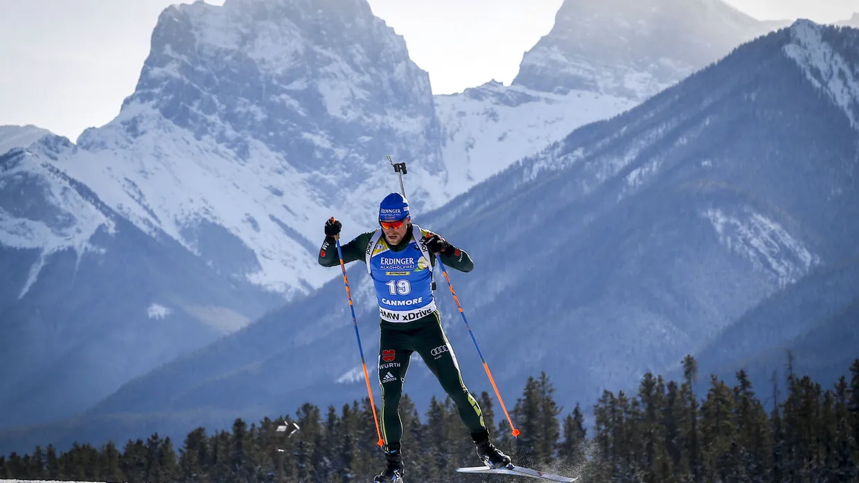 Der detusche Biathlet Erik Lesser erreichte beim Weltcup-Rennen in Canmore den achten Platz.