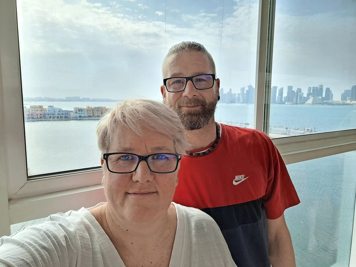 An Bord: Isi Köhle-Arnold und ihr Mann