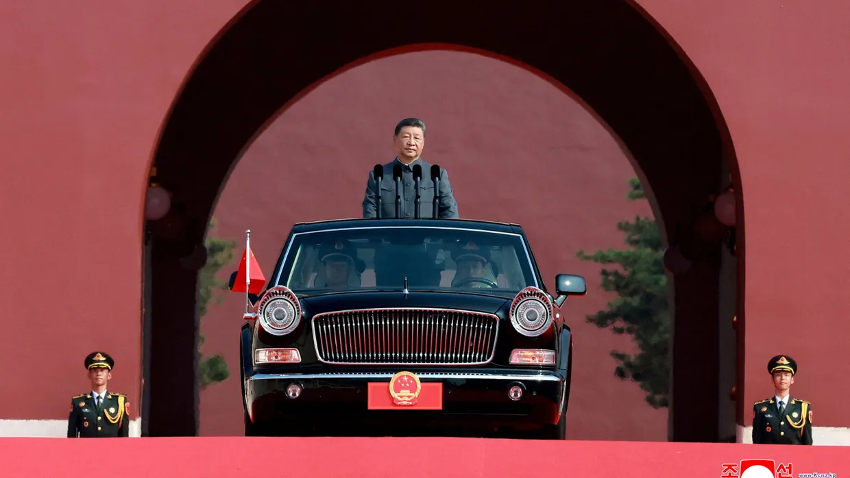 Chinas Präsident Xi am 80. Jahrestag des Ende des Zweiten Weltkriegs in Peking