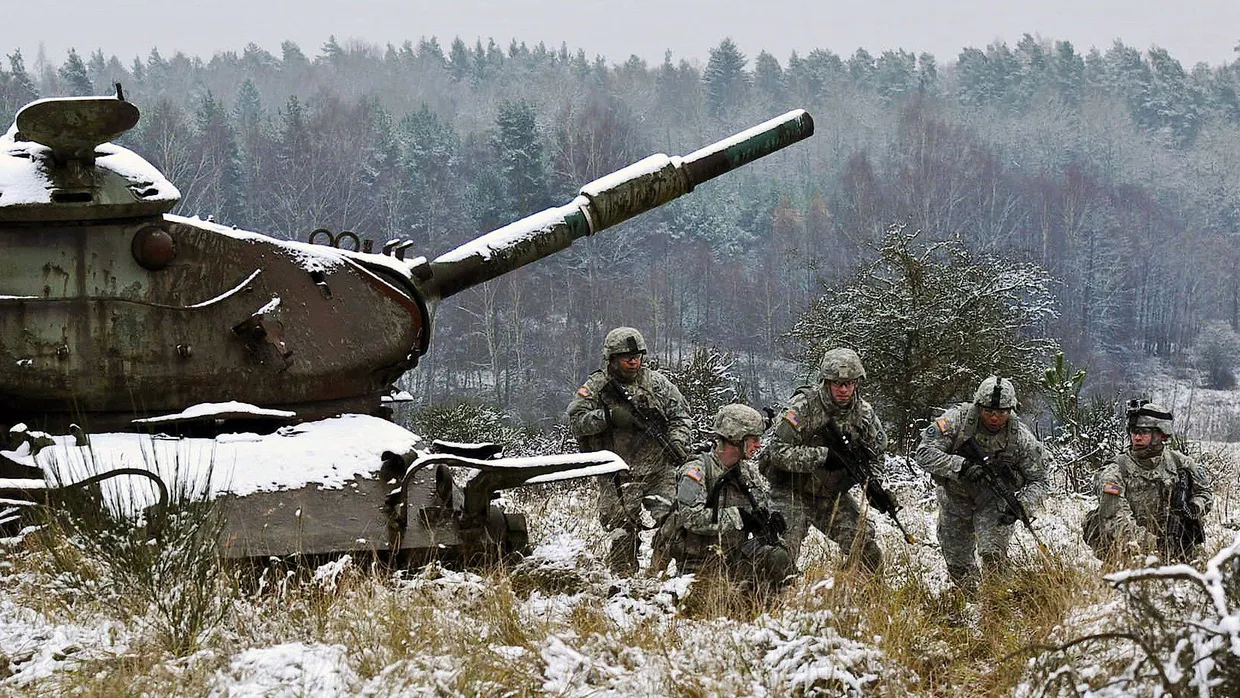 Amerikanische Soldaten auf einer Übung in Deutschland.