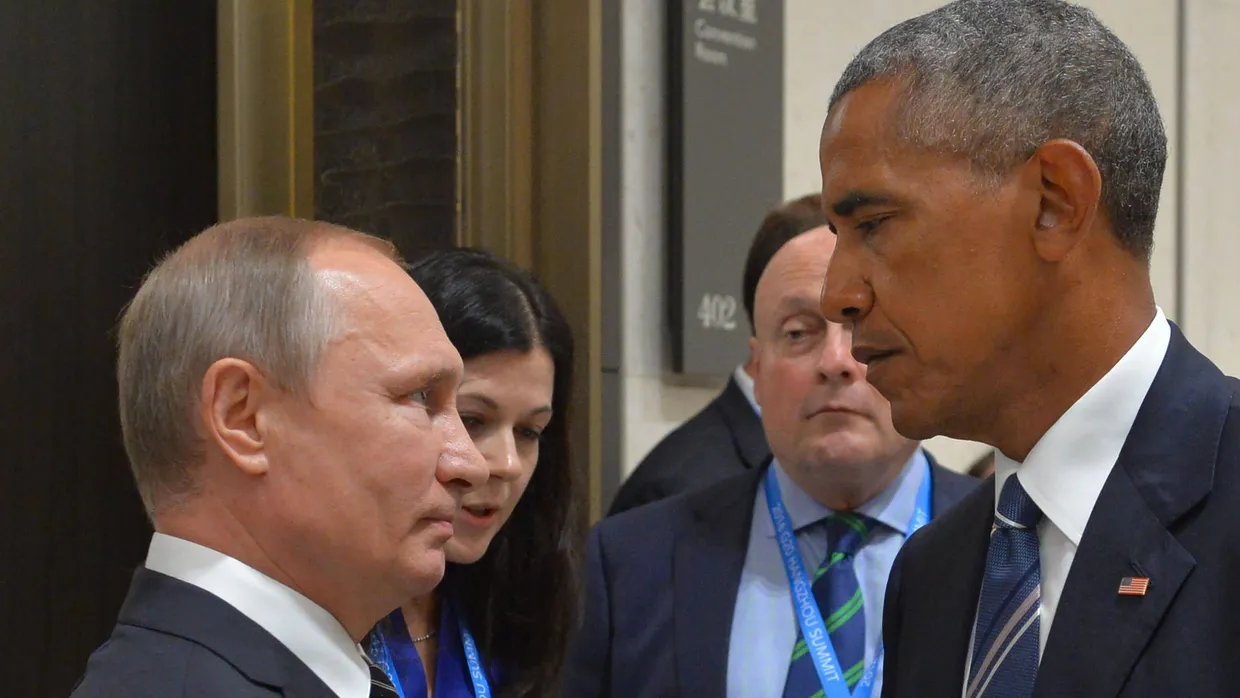 Wladimir Putin (left) and his former american counterpart Barack Obama in 2016