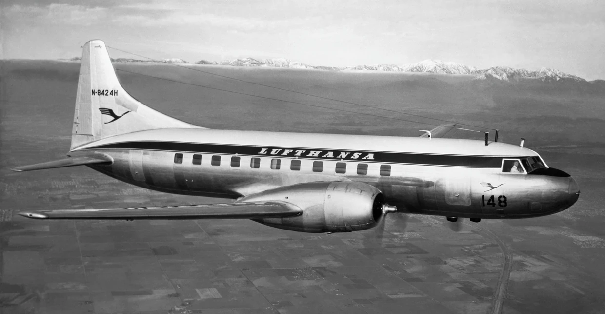 Neustartflieger: 1955 setzte Lufthansa das Modell Convair CV-340 ein.