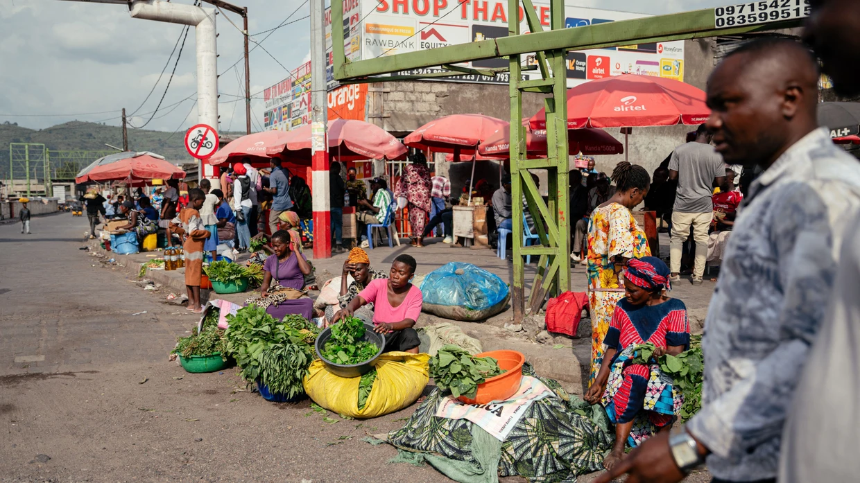Marktalltag in Goma trotz Ebola-Alarm: In der Millionenstadt im Kongo wurde erstmals ein Fall bestätigt.