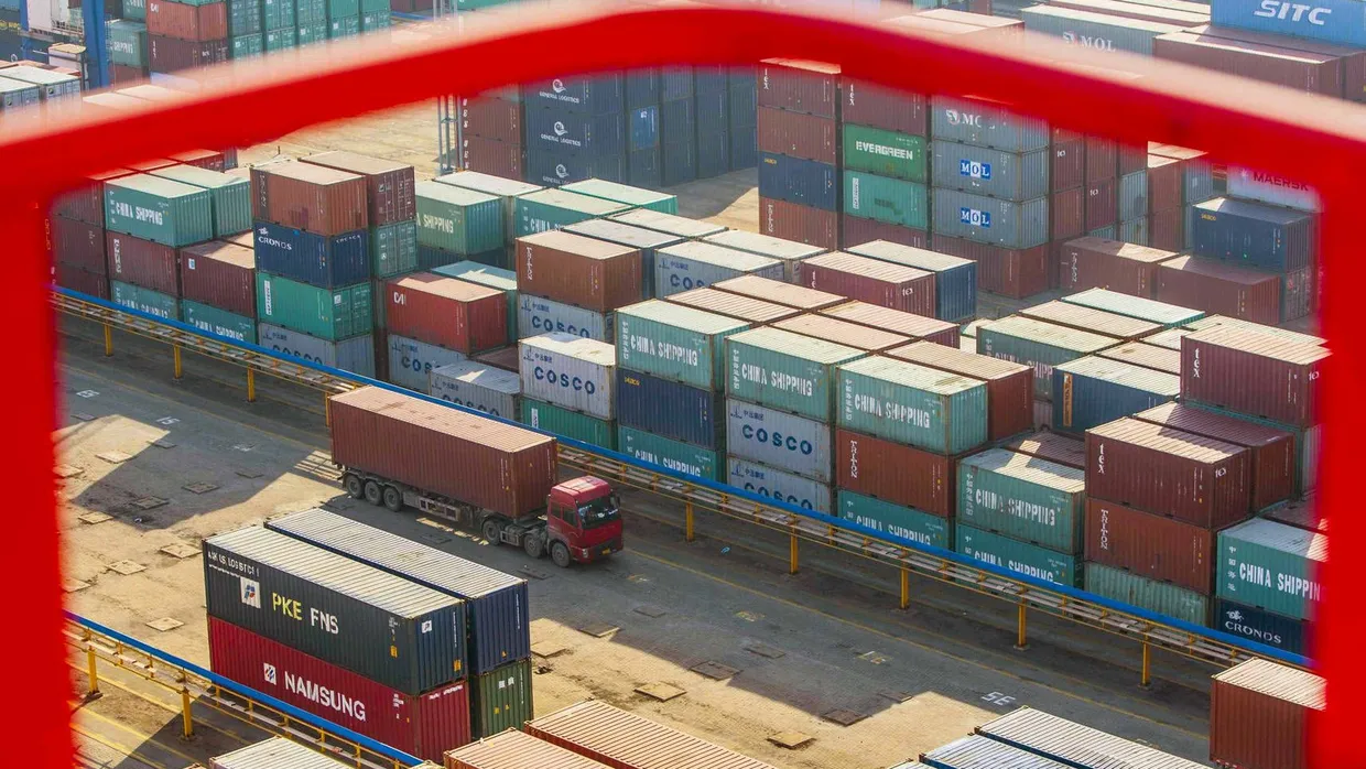 Container im Hafen Lianyungang