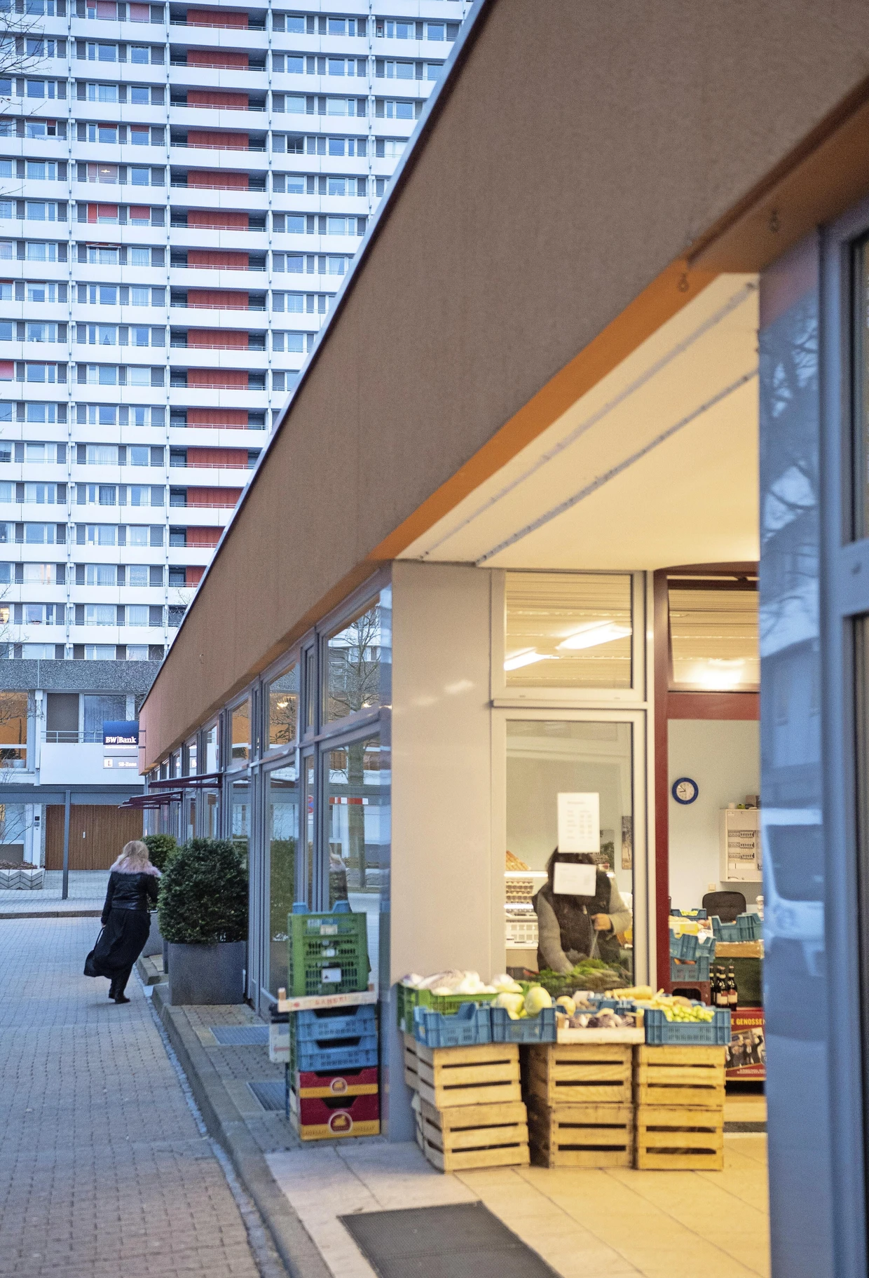 Einkaufen: In der Siedlung gibt es Läden, Praxen und Sportangebote.