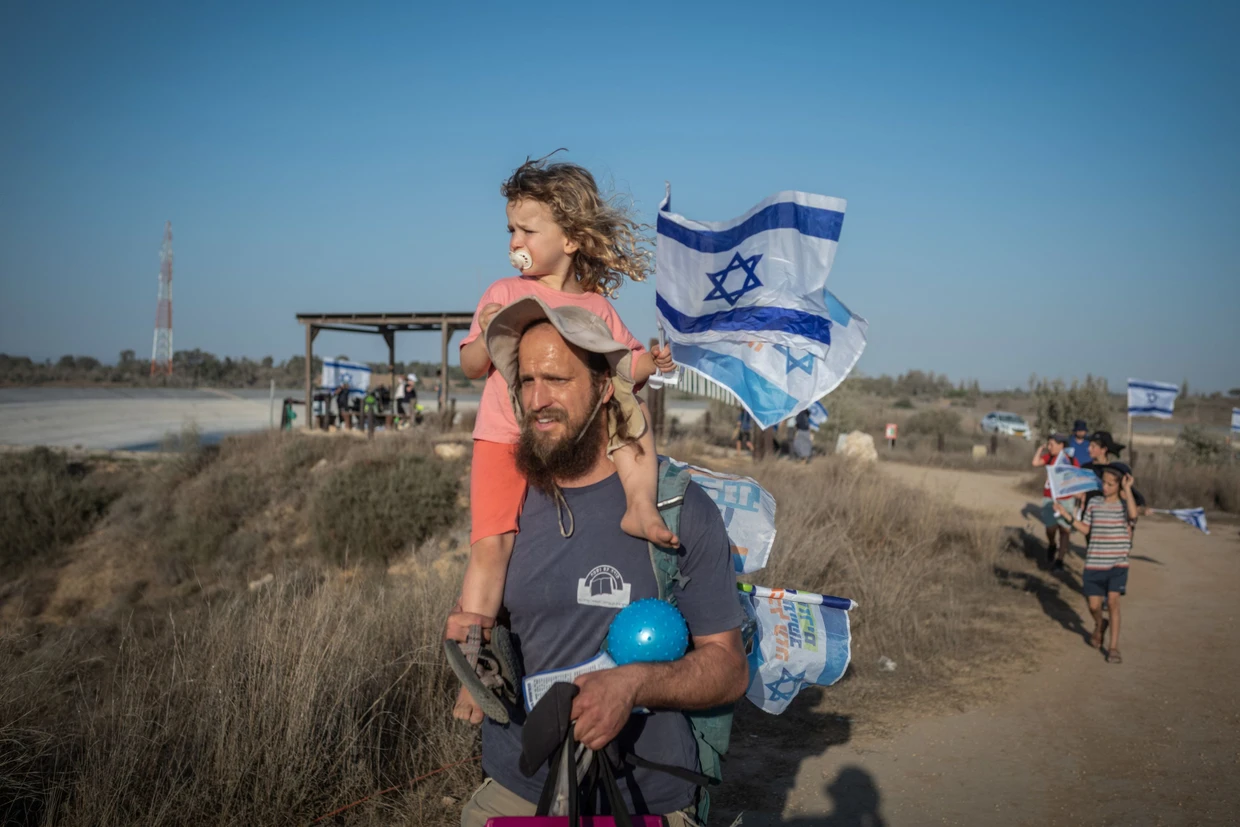 Israelische Siedler im Juli bei einem Marsch zur Grenze mit Gaza