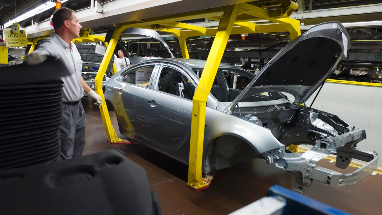 Wer baut wo Opel? Bild von der Astra-Fertigung in Rüsselsheim