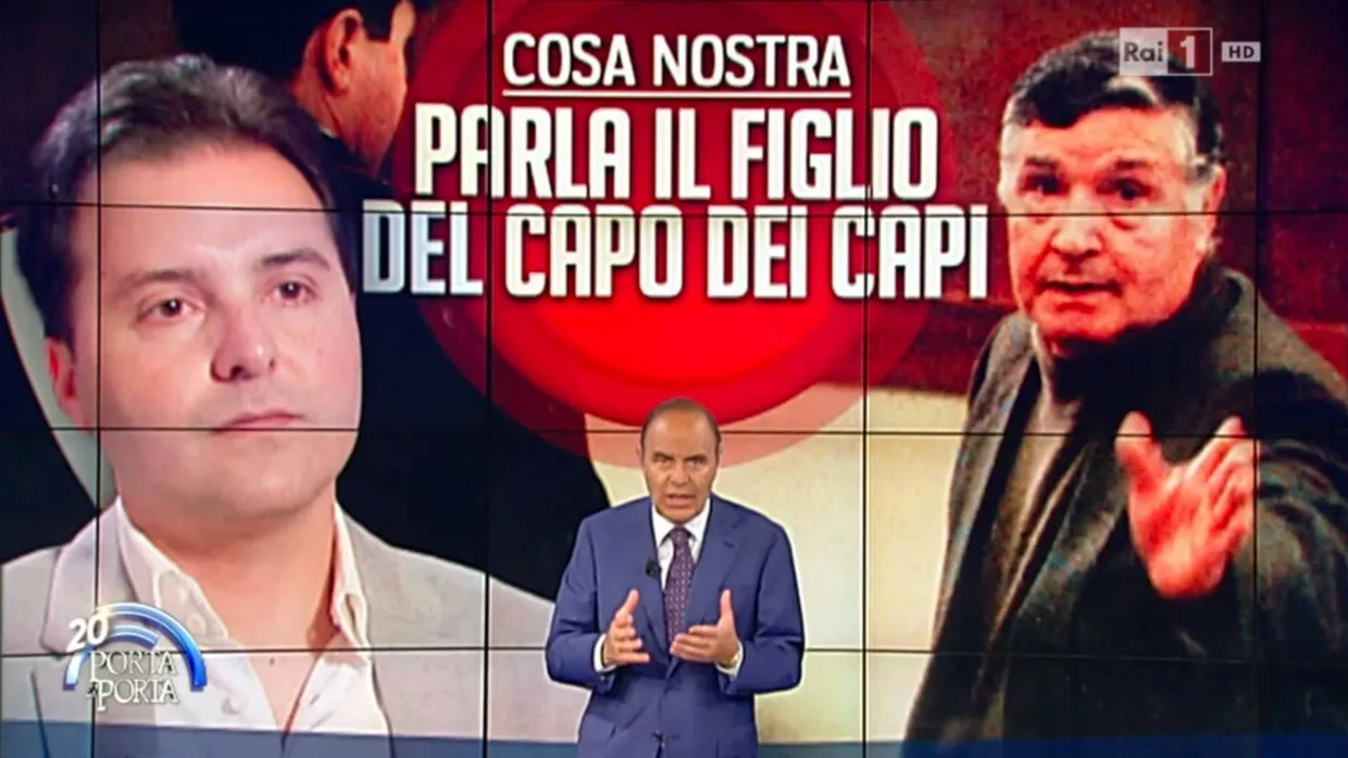 Ein umstrittener Gast: Mafiosi Giuseppe Salvatore Riina in der Fernsehshow „Porta a Porta“.