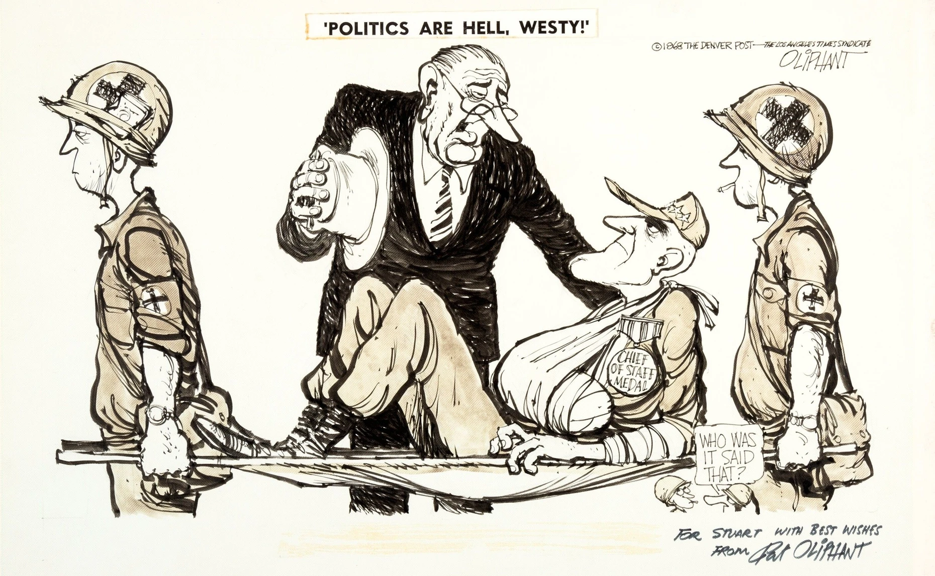 Politik ist die Fortsetzung des Krieges mit allen zynischen Mitteln sentimentaler Propaganda: Präsident Johnson und General Westmoreland, 1968.