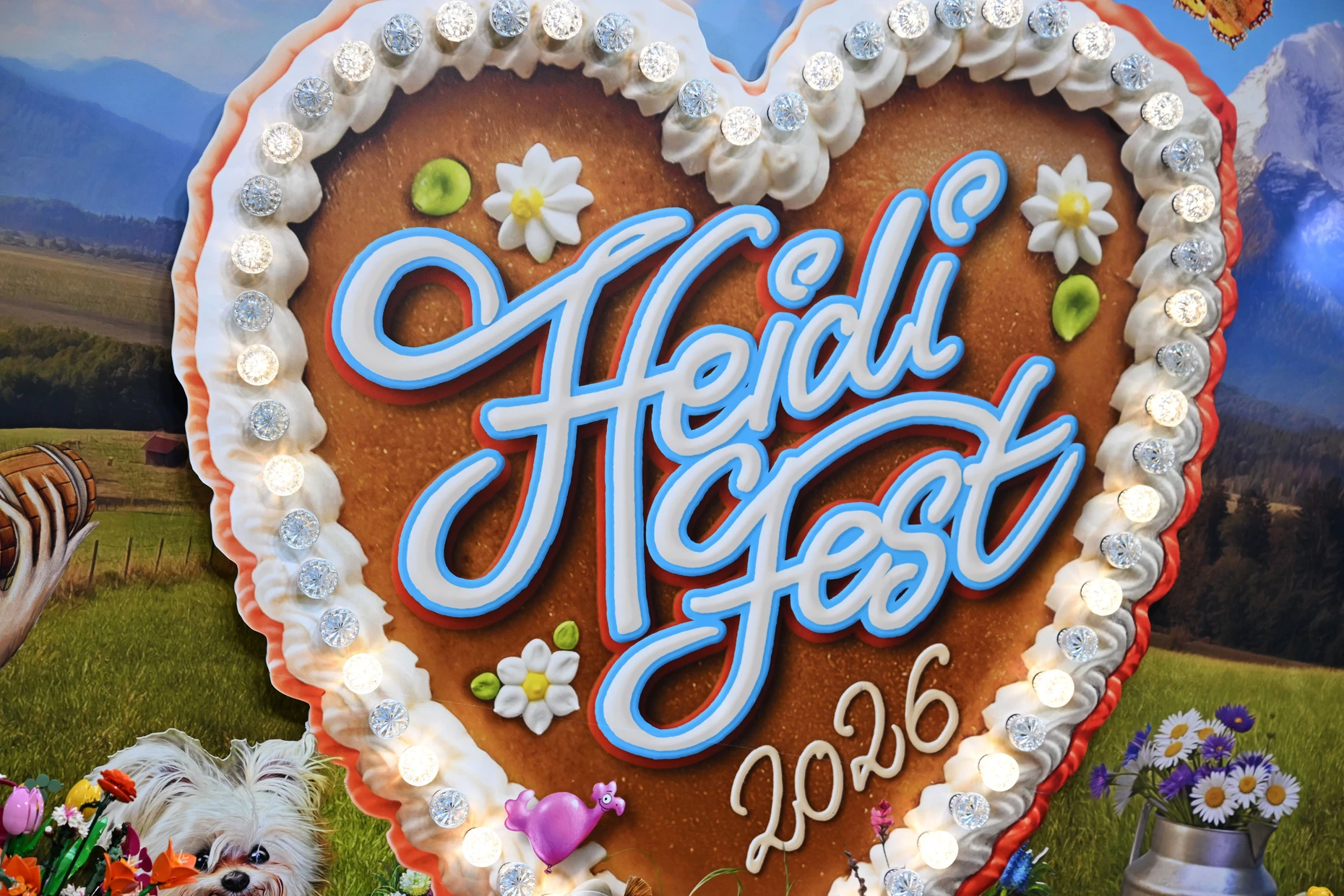 Tradition bleibt erhalten: Zumindest ein großes Lebkuchenherz gibt es auch auf dem „Heidifest“.