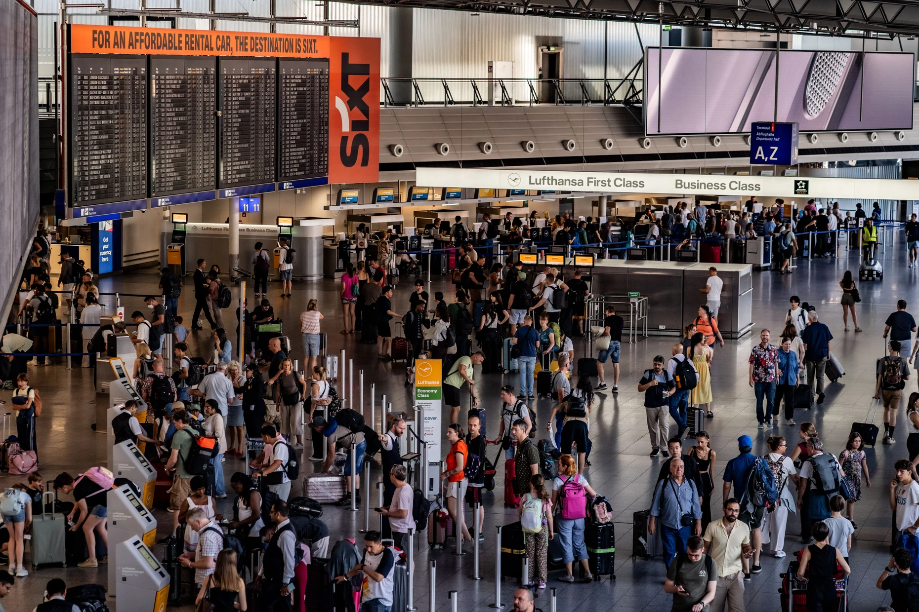 Auch im Terminal 1 war am Samstag viel los.