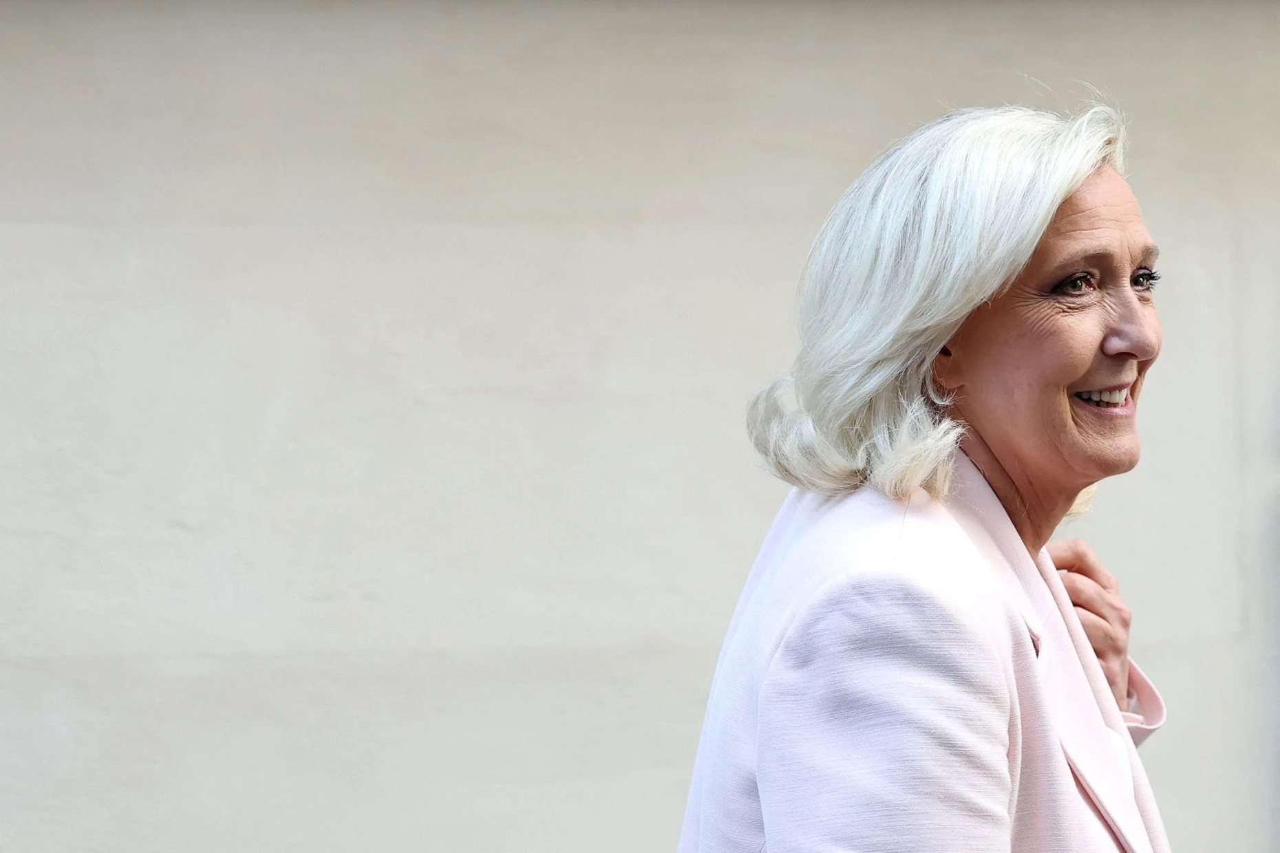 Marine Le Pen nach dem Urteil des Berufungsgerichts am 7. Juli