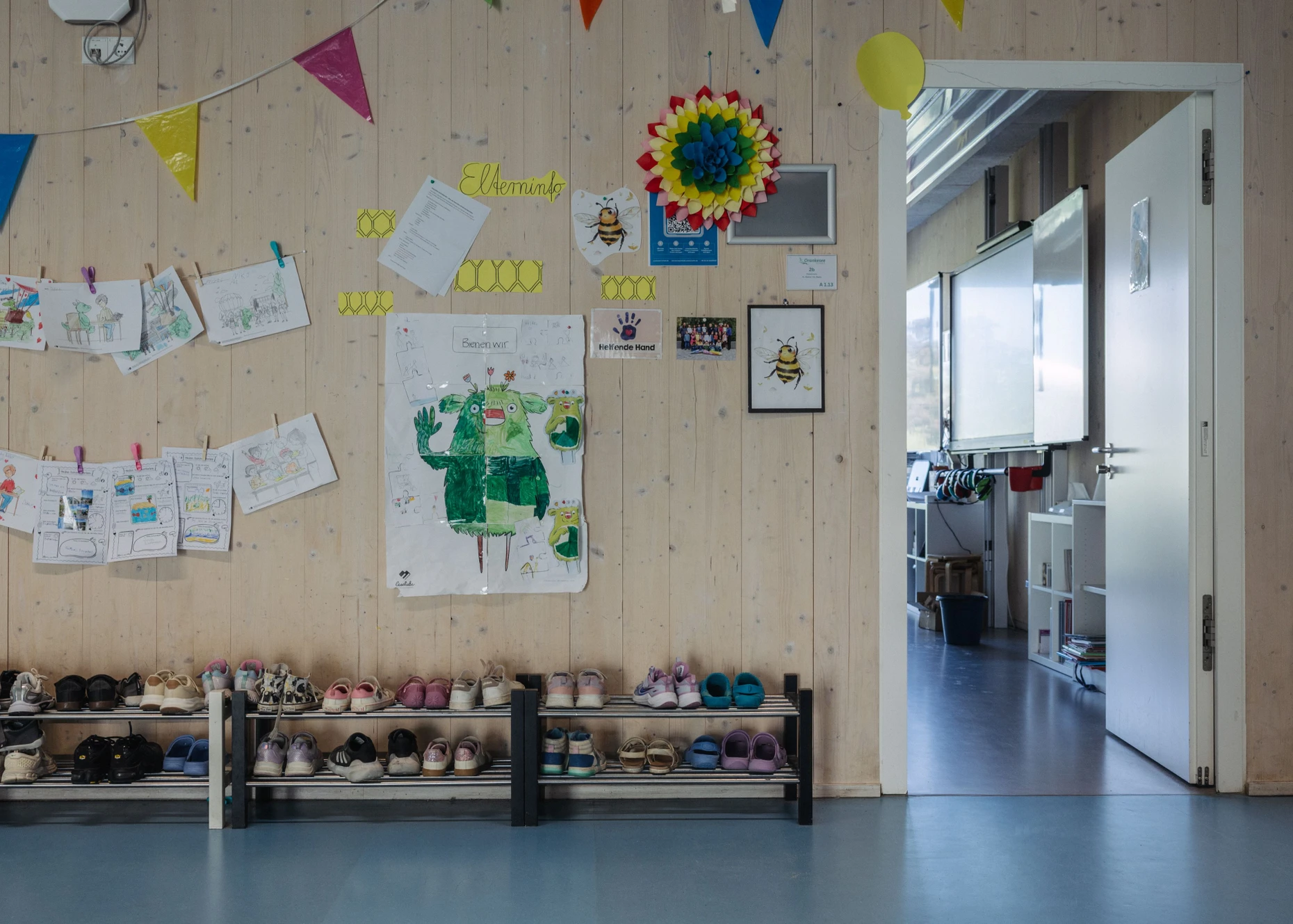Blick in ein Klassenzimmer an der Berliner Orankesee-Grundschule
