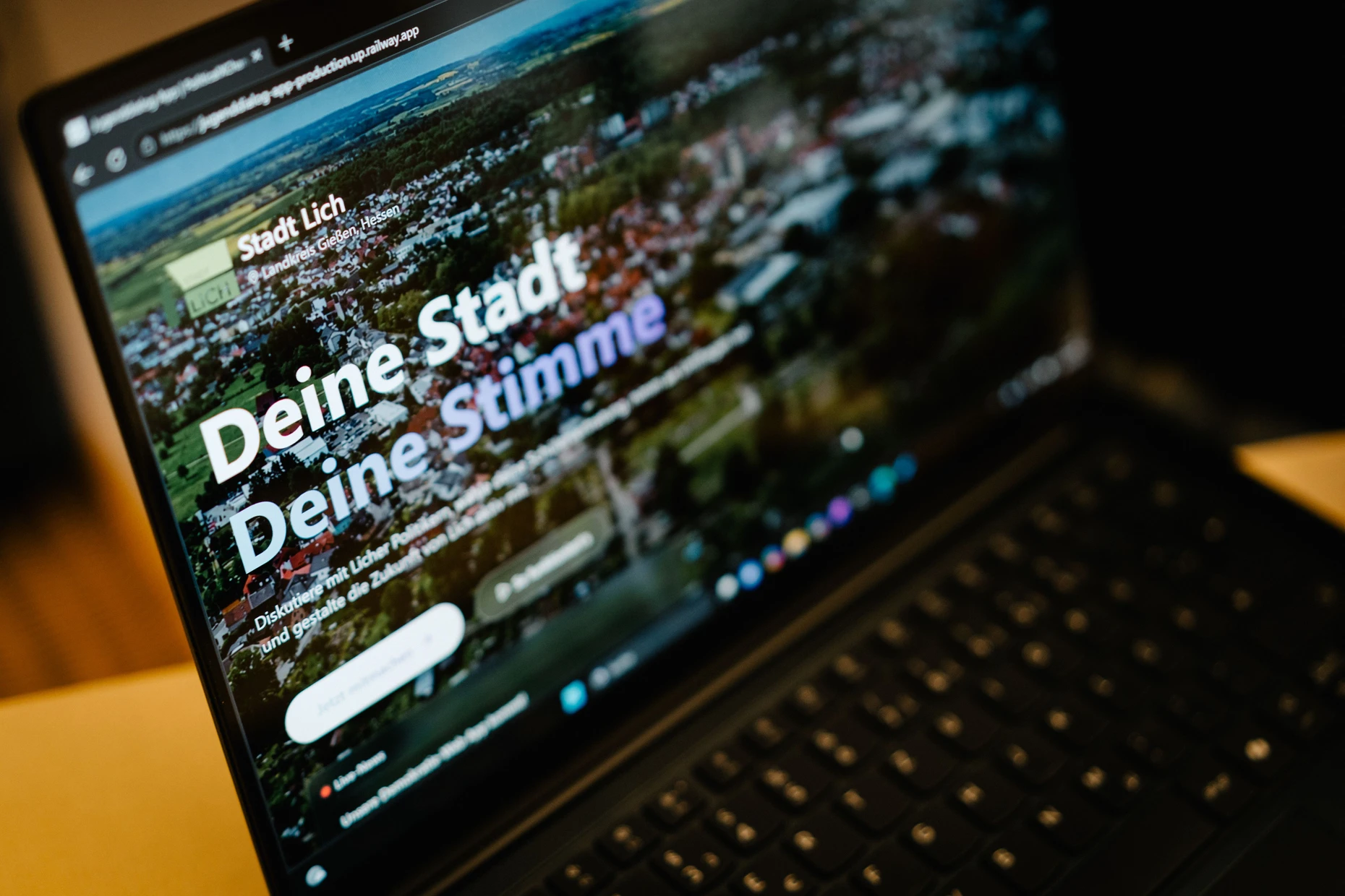 Maßgefertigt: „Deine Stadt, Deine Stimme“ gibt es gesondert für jeden Ort, der mitmacht.