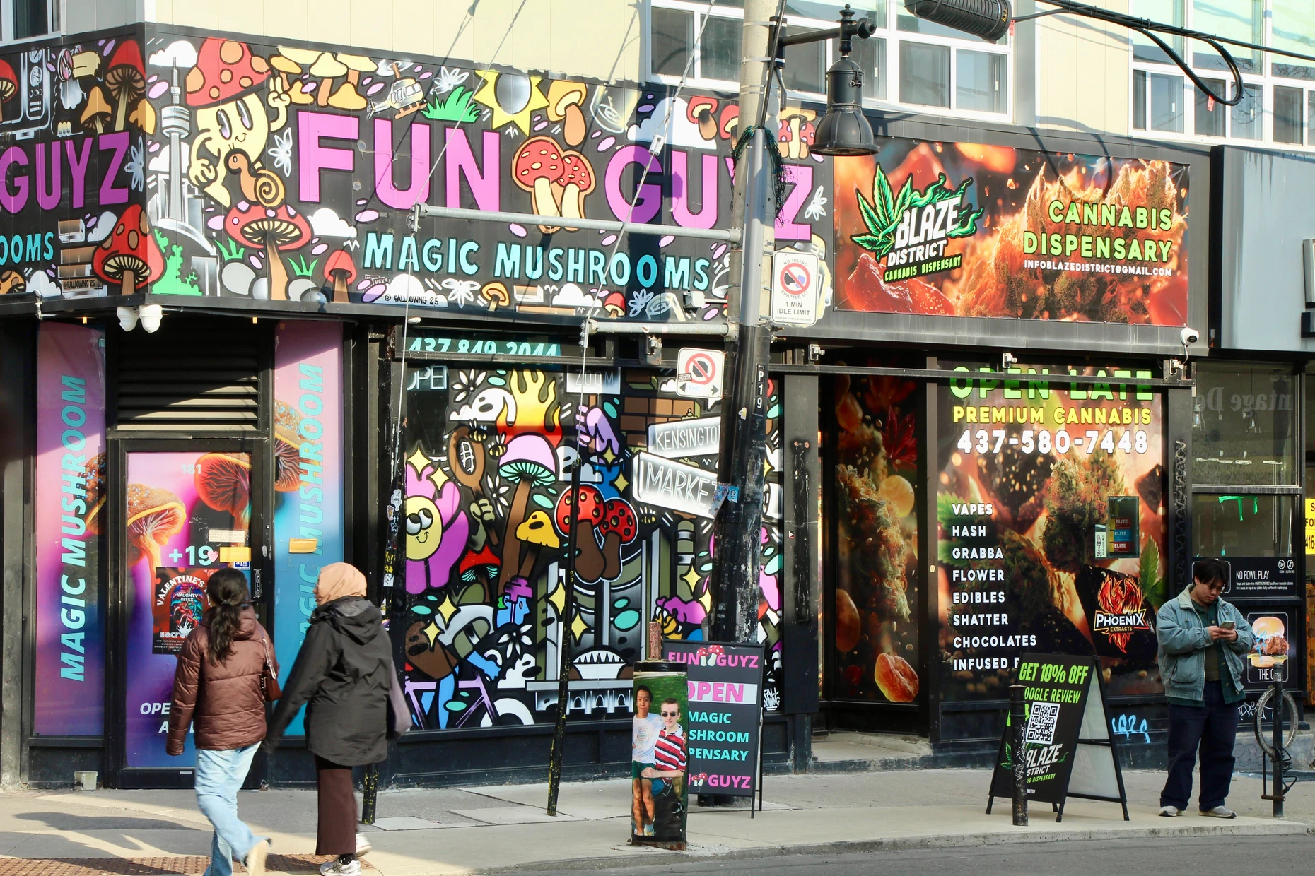 Rund um Kensington Market in Toronto wechseln Joints, Kekse und Fruchtgummis legal die Besitzer – und es werden auch ganz offen halluzinogene Pilze verkauft.