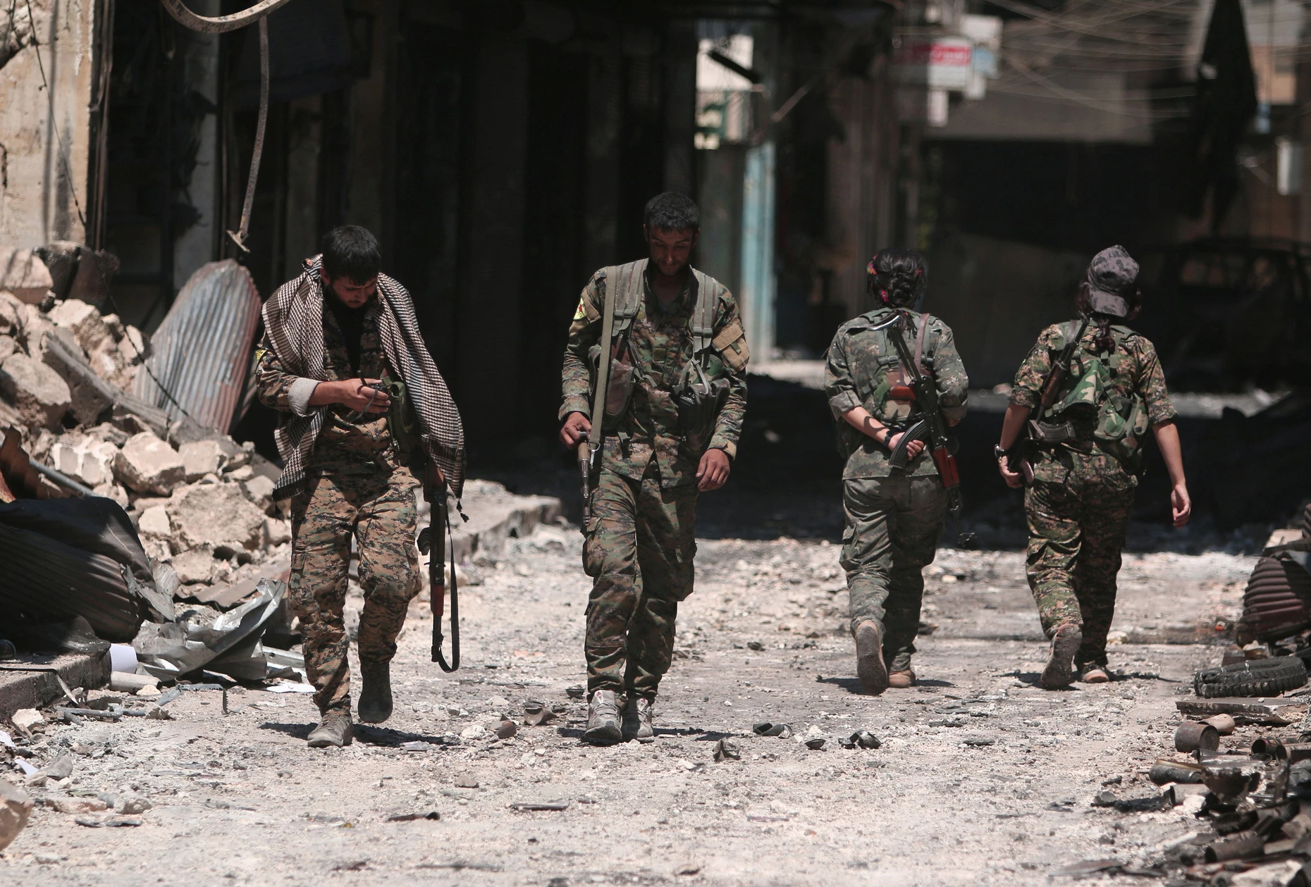 SDF-Krieger in Manbij im August 2016
